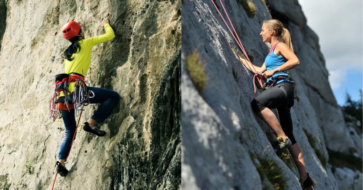 Différence entre grimpe en tête et en moulinette